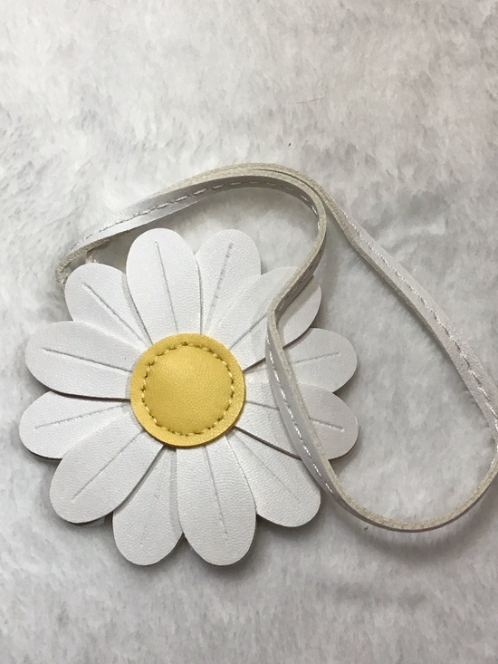 Accessories - White Daisy bag charm with Yellow Center - Women Accessories